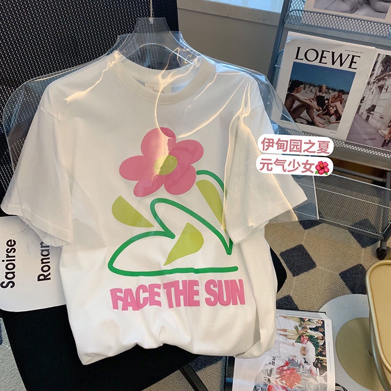 Áo Thun Dáng Rộng In Hình Cá Tính Thời Trang