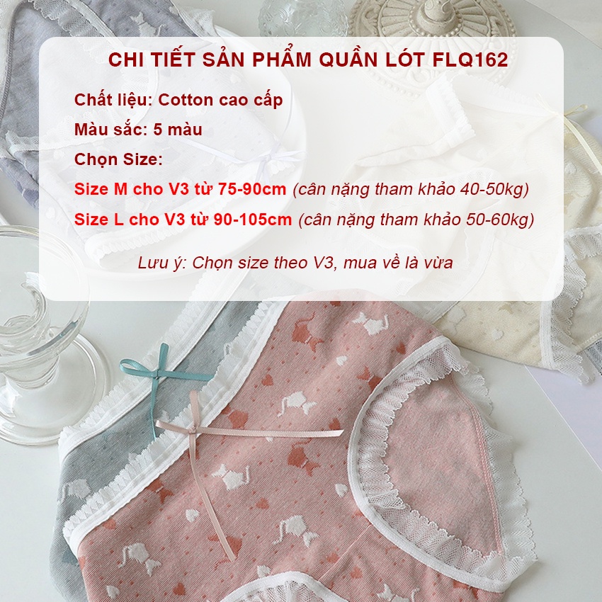 Quần lót nữ cotton MiuMiu xinh đẹp chất liệu mềm mịn kiểu dáng nữ tính Havana FLQ162