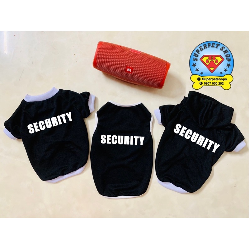 ÁO THÚ CƯNG SECURITY NGẦU SIÊU XINH GIÁ RẺ