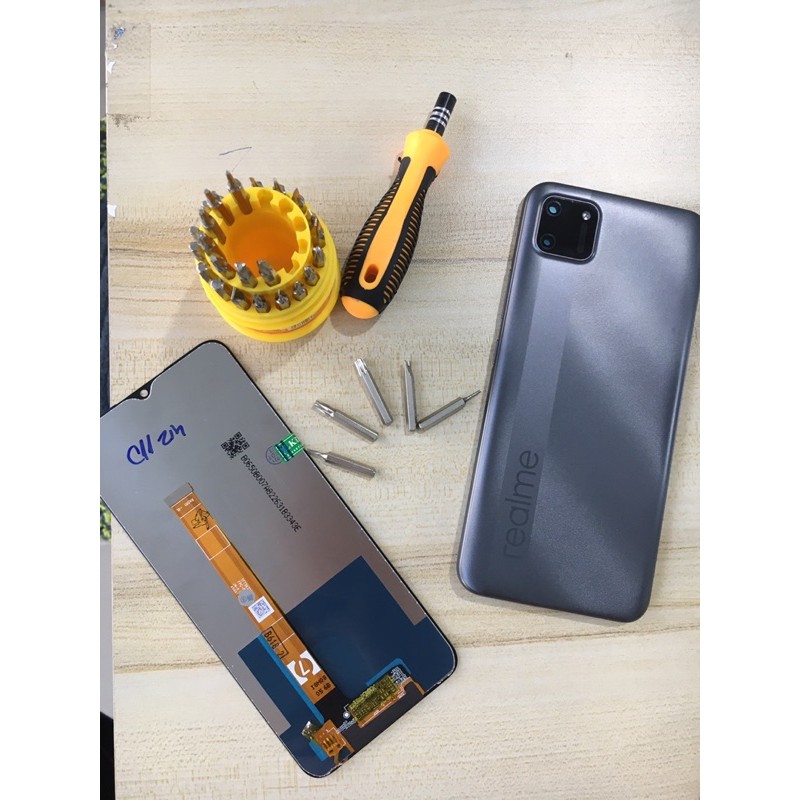 Combo Bộ Vỏ Sườn + Màn Hình Realme C11 Zin Hàng Cao Cấp Tặng Kèm Bộ Vít