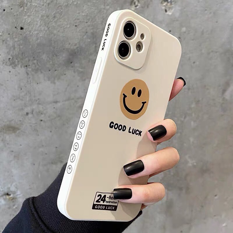 Ốp Lưng Iphone Mickey Tosat Good Luck  Cạnh Vuông In Hình Viền 6/6plus/7/7plus/8/8plus/X/Xsmax/11/12/max/plus/Promax