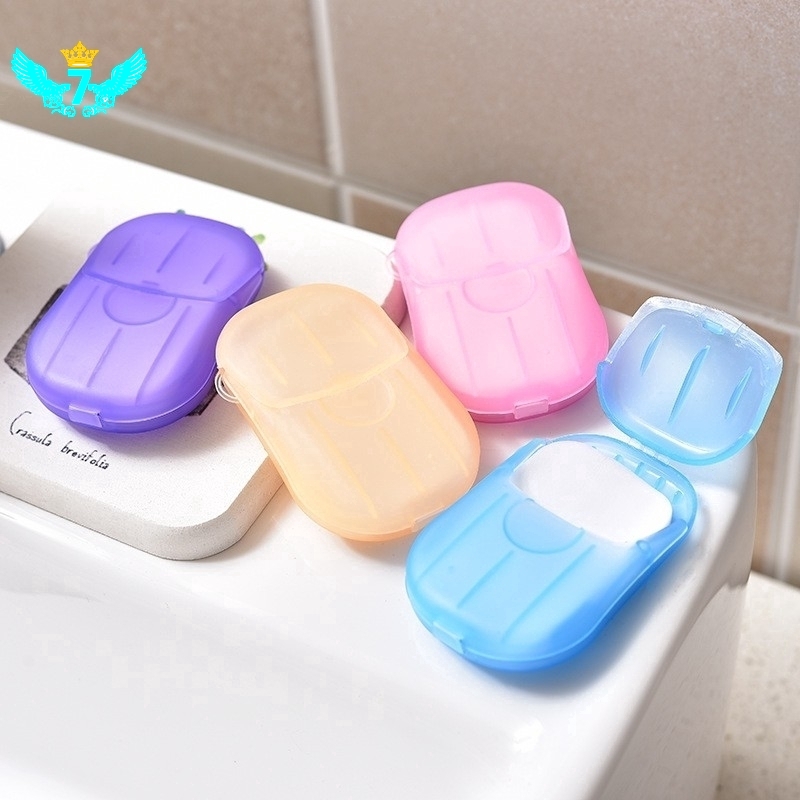 [Hàng mới về] Hộp 20 xà phòng giấy kích thước nhỏ dùng một lần tiện lợi