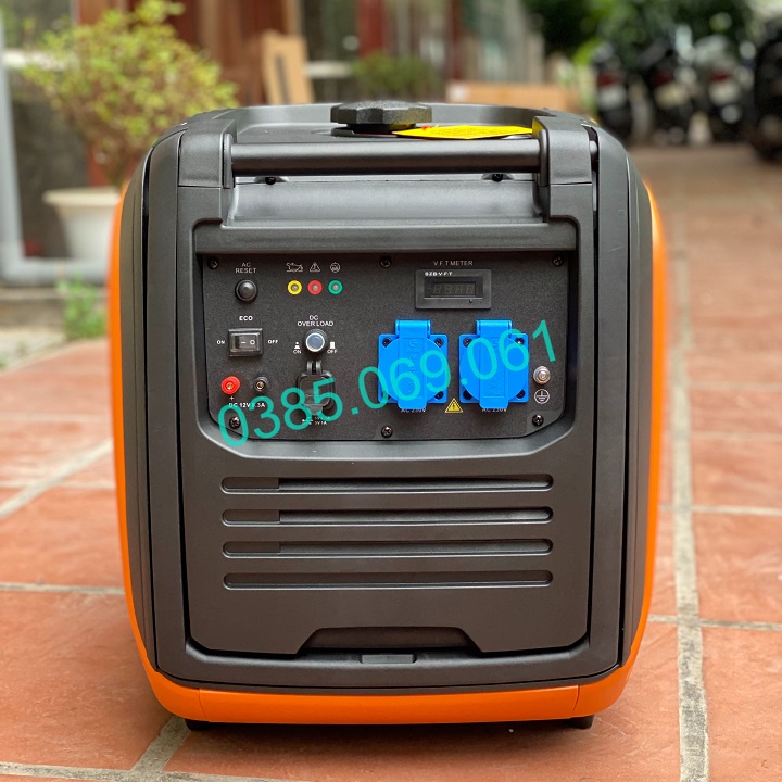 Máy Phát Điện Chạy Xăng 4Kw Hwasdan H4500IE Inverter Nhật Bản, siêu cách âm, sẵn hàng