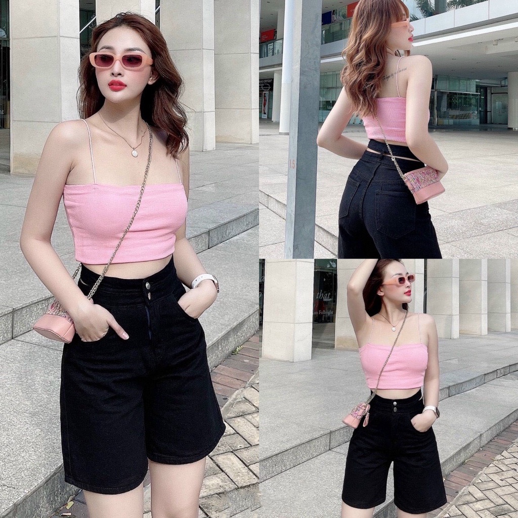 Quần jean ngố nữ ống rộng, vải jean denim không co dãn bền đẹp, dễ phối đồ William - AT134
