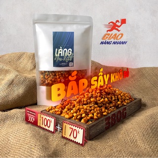Bắp sấy khô bò lá chanh,Ngô sấy khô bò lá chanh 380G Làng Ăn Vặt loại 1 đồ ăn vặt Đà Lạt thơm ngon bổ rẻ