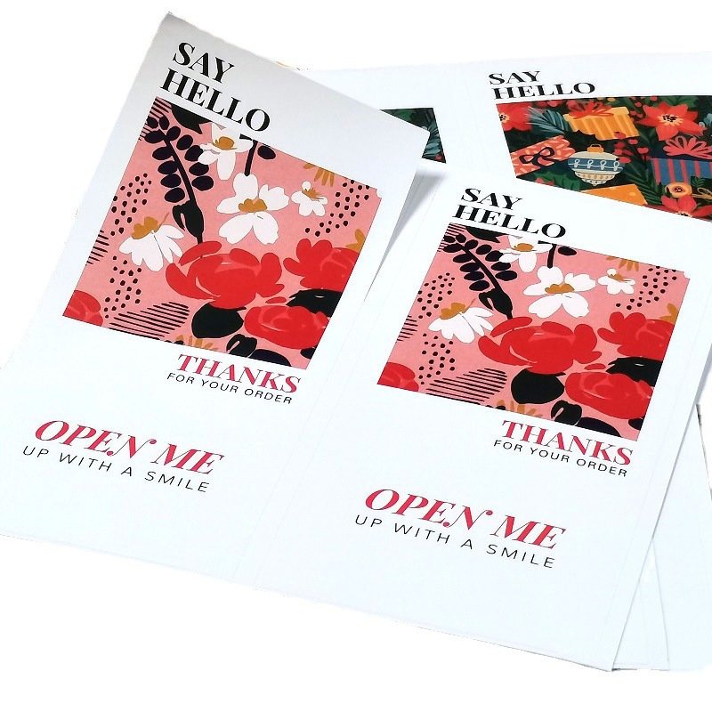 Bộ 50 tem decal dán hộp niêm phong hình hoa vintage TE05, sticker cám ơn dán hộp túi bao bì đóng hàng