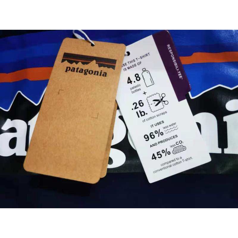 Mới Áo Thun cotton Ngắn Tay In Chữ patagonia Cổ Điển Thời Trang Unisex