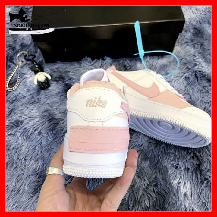 Giày Sneaker AF1(Air Force One) Đế kép Trắng Hồng [HỖ TRỢ ĐỔI TRẢ] Cổ thấp | BigBuy360 - bigbuy360.vn
