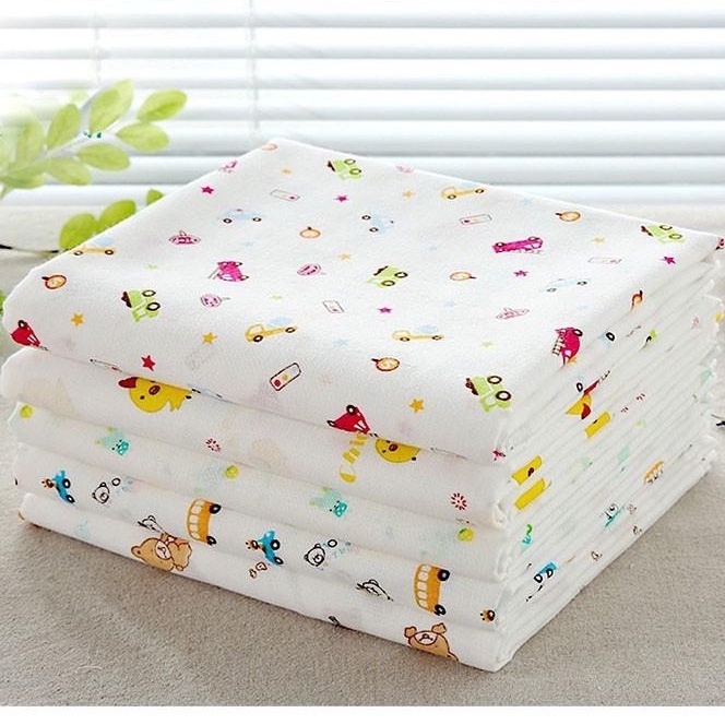 Khăn tắm xô in hoa văn 4 lớp cho bé trai/bé gái