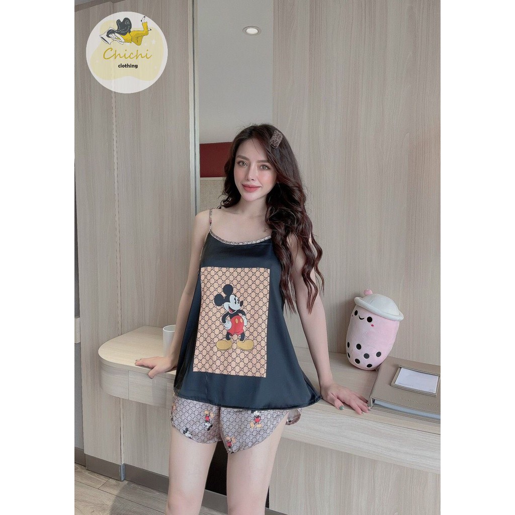 Đồ ngủ Siêu Cute Cột Dây Lụa Latin Thoáng Mát