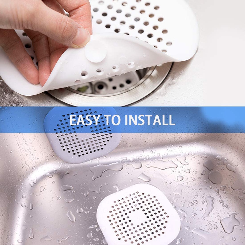 1 Tấm Silicone Chặn Tóc / Rác / Bồn Tắm / Bồn Rửa Chén / Cống Thoát Nước Tiện Dụng