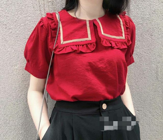 Áo kiểu baby doll cổ bèo tiểu thư | BigBuy360 - bigbuy360.vn