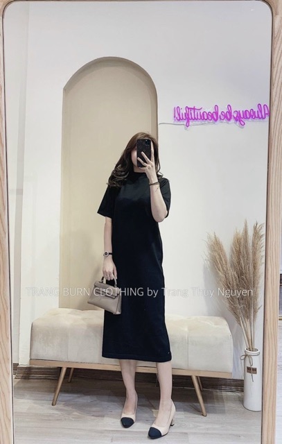 Váy len suông dài cổ xoăn - hàng QC | BigBuy360 - bigbuy360.vn