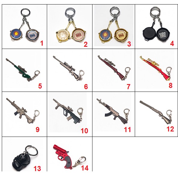 Móc khóa mô hình PUBG [Mua 6sp tặng hộp thính]