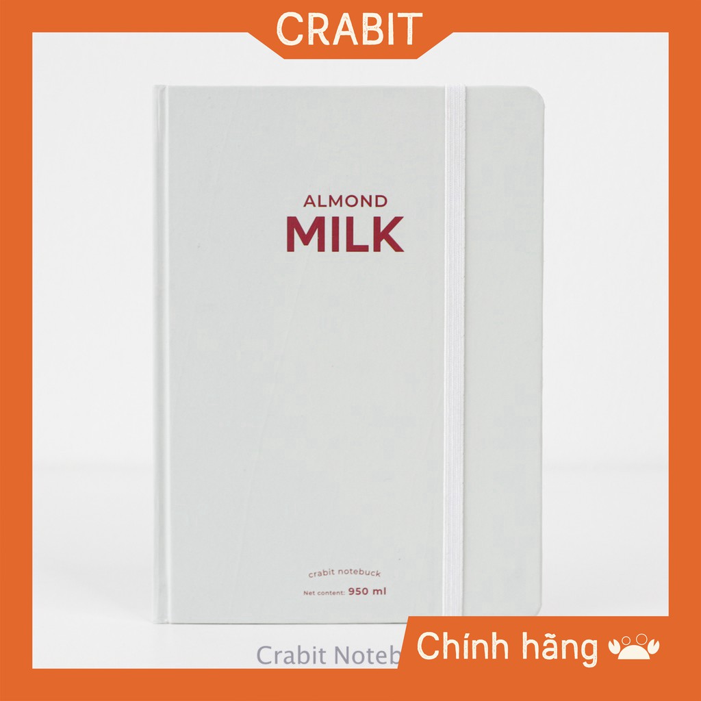 Sổ tay dotgrid Crabit - Almond Milk - Sổ tay ruột chấm dotgrid, ghi chép, làm bullet journal - Milky Collection Chính Hã
