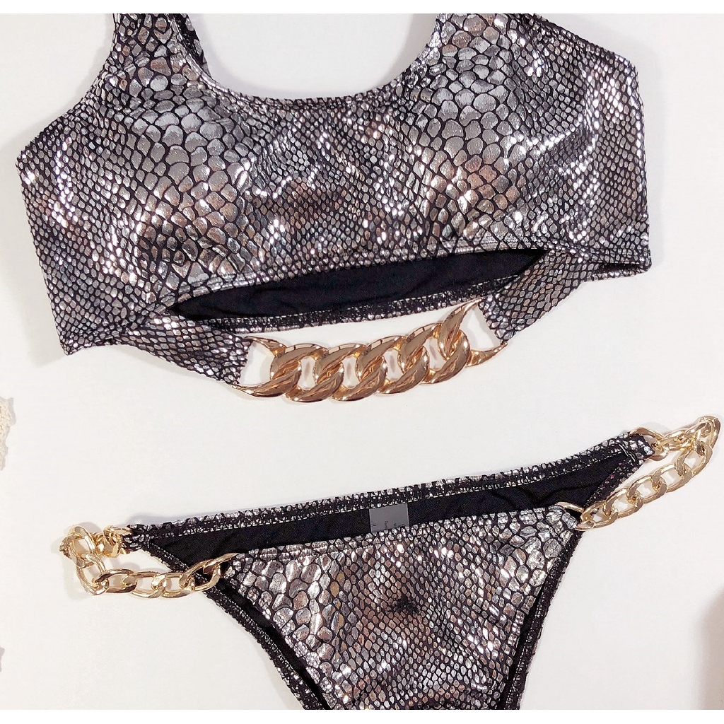 Bikini họa tiết da rắn sành điệu gợi cảm cho nữ | BigBuy360 - bigbuy360.vn