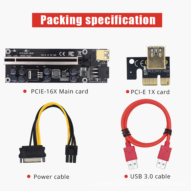 Card Mở Rộng Ver 009s Plus Usb 3.0 Pci-E Riser Card 009s Express 1x 4x 8x 16x | BigBuy360 - bigbuy360.vn