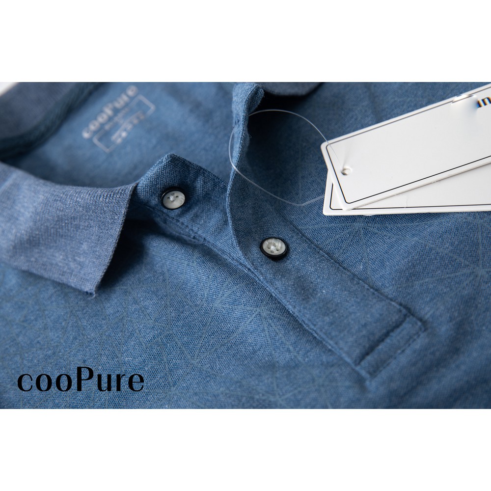Áo thun polo nam cooPure chất vải 100% cotton, họa tiết Diamond NO.1685 (5 màu)