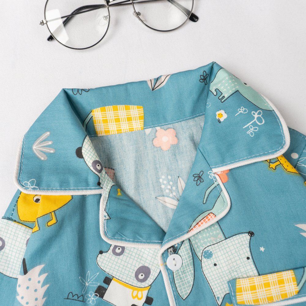 Bộ đồ ngủ pyjama chất liệu cotton cao cấp họa tiết siêu dễ thương cho bé BR20017