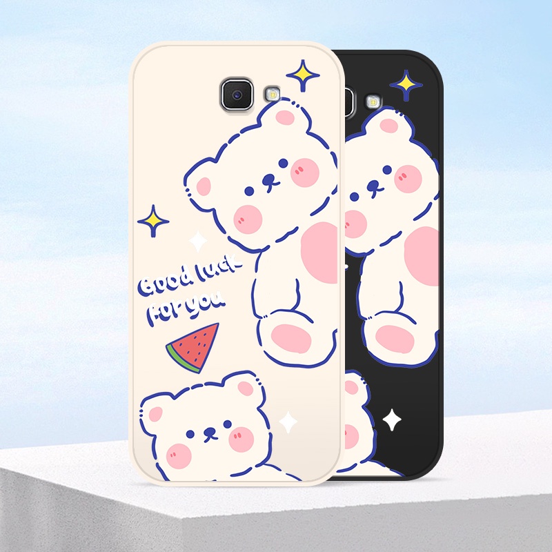 Ốp Lưng TPU Silicone HọA TiếT HìNh Chú GấU Dễ Thương Cho Samsung Galaxy J4 + J4 Plus J6 J7 Prime