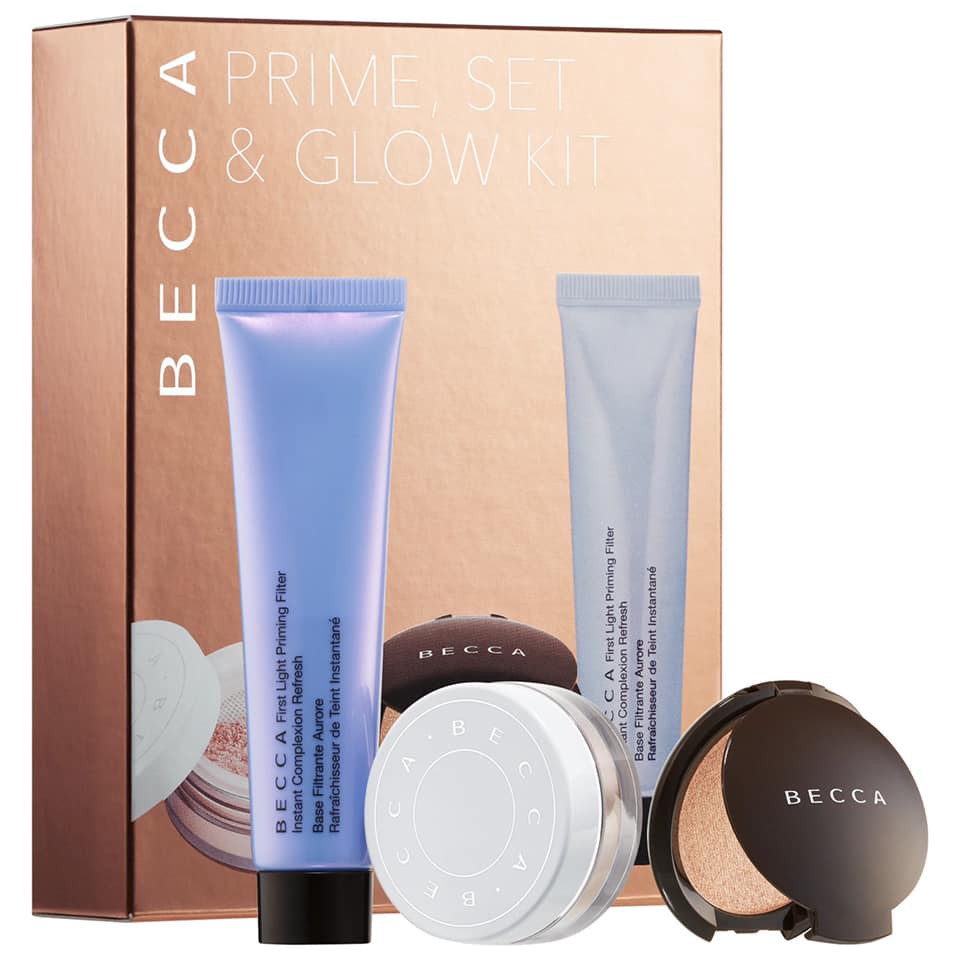 SET BẮT SÁNG - KEM LÓT - PHẤN PHỦ BECCA PRIME SET GLOW KIT MINI CHÍNH HÃNG - 5012