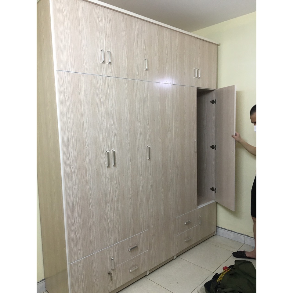 Tủ quần áo nhựa Đài Loan 5 cánh cao 2.45m – Nội thất Thành Công