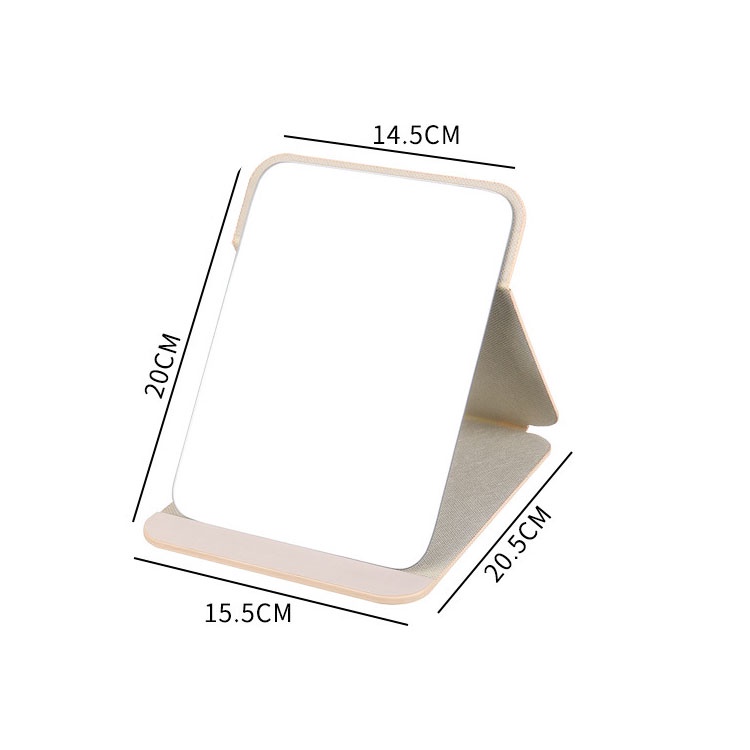 Gương Trang Điểm Để Bàn Bọc Da Pu Có Thể Gập Lại Phong Cách Retro