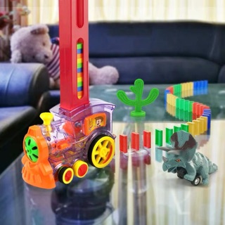 Đồ chơi Xe lửa thông minh thả domino tự động (clip thật)