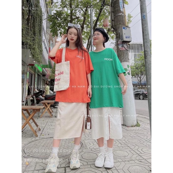 Áo Phông MOON Cổ Tròn Tay Lỡ Dáng Rộng Freesize Nam Nữ Kiểu Dáng Unisex Năng Động Trẻ Trung Basic | BigBuy360 - bigbuy360.vn