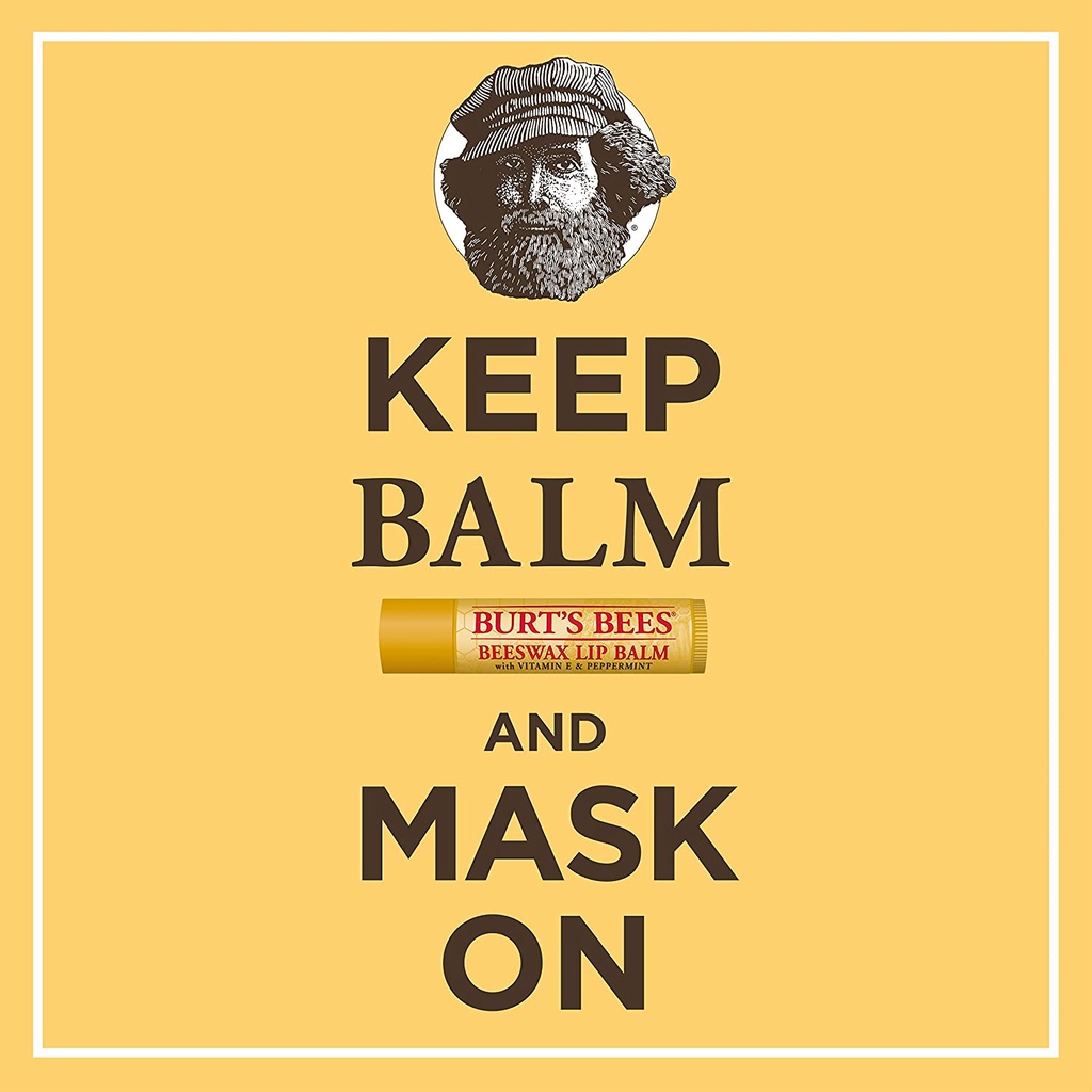 Son dưỡng môi Burt's Bees Beeswax Lip Balm with Vitamin E &amp; Peppermint
