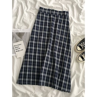 (ORDER) Chân váy xòe dáng dài xếp ly kẻ sọc caro style trẻ trung Vintage