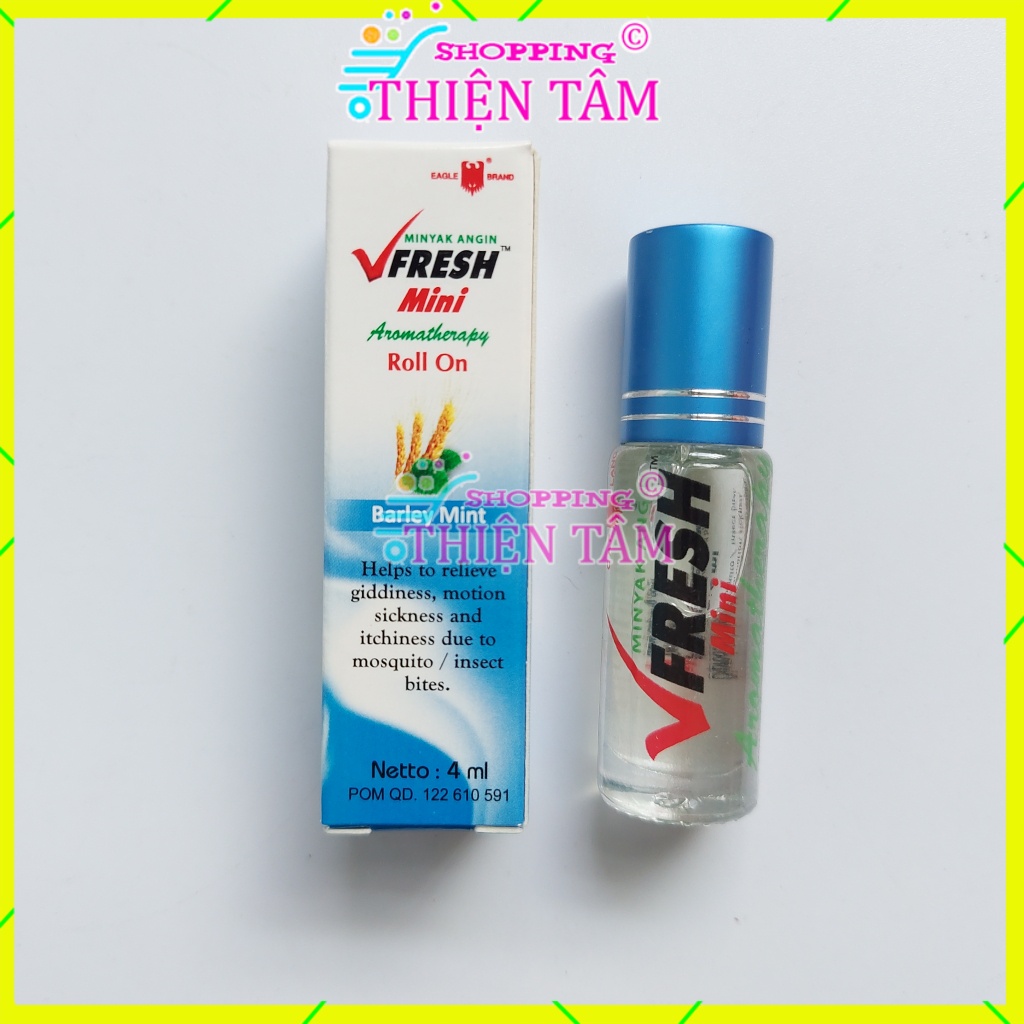 Dầu Lăn V-fresh 4ml Thảo Dược Mini Indonesia chính hãng