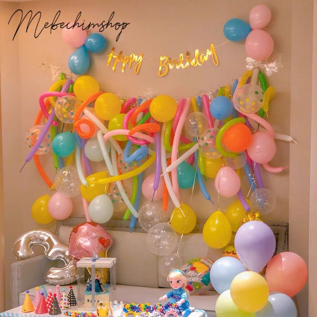(Siêu Rẻ) Set Bóng Bay Sinh Nhật Cho Bé Đủ Phụ Kiện, Dễ Thương HN82