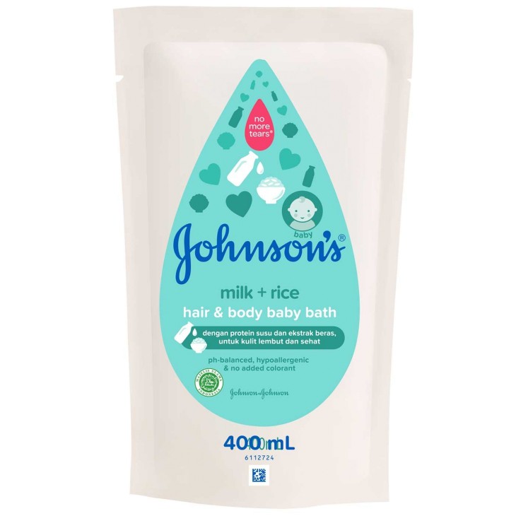 Johnson 's Baby Bath Refill 400ml (sữa / Gạo) Toptime / Top To Toe / Wash / Johnson' S Cotton Touch 375ml