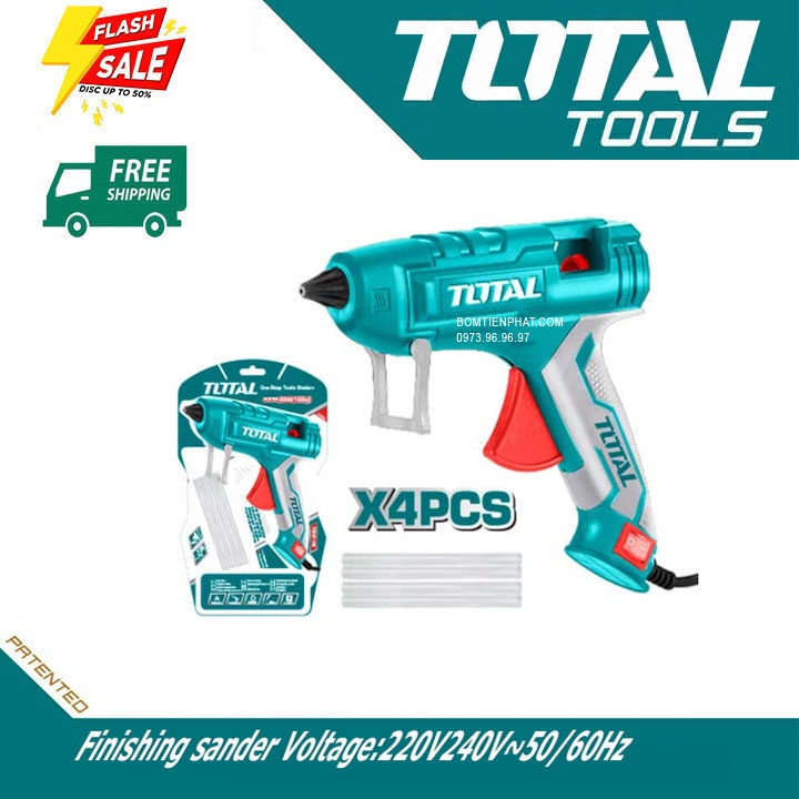 Súng bắn keo nến 30W Chính Hãng TOTAL TT30071 Dán gỗ, nhựa, handmade Thời gian làm nóng 3 Phút - TOTAL TOOLS WORLD