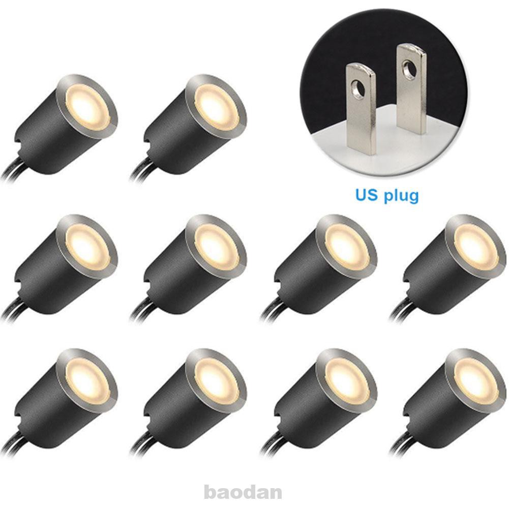 10pcs ABS Home Decor Warm White Outdoor Lighting Waterproof Garden With Protecting Shell Kitchen Skirting Decking Light