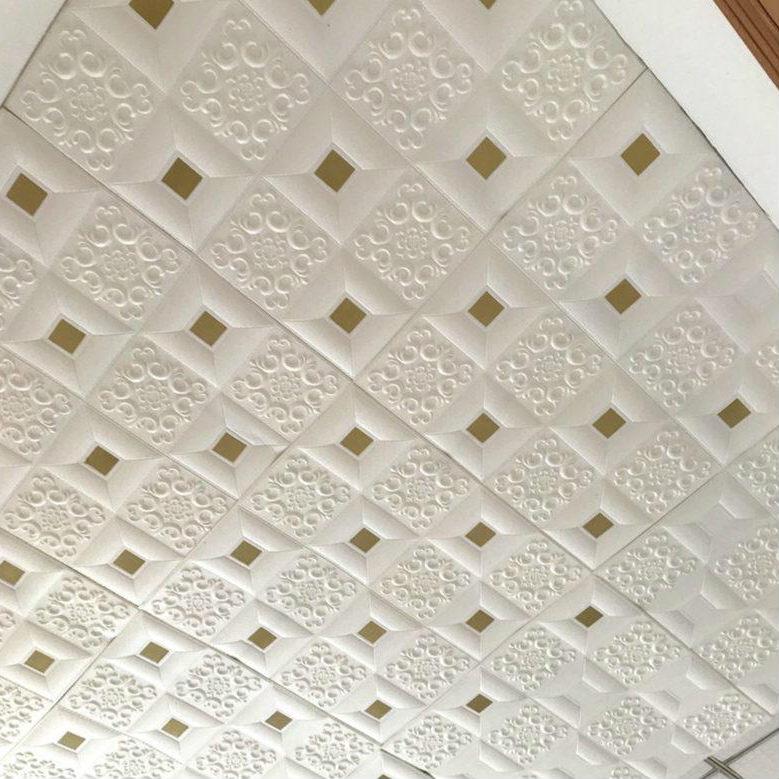 Nhãn dán tường trần nhà trang trí chống nước in hinh2 nổi 3D