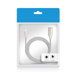 1 Pcs Metal Cable iphone Fast Charging 2.4A Data Cable High Speed Charger