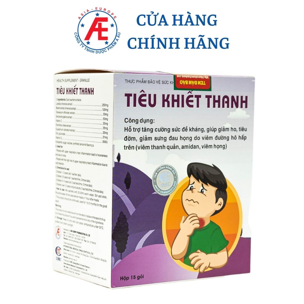 Cốm Tiêu Khiết Thanh - Ngăn ngừa và làm giảm triệu chứng viêm đường hô hấp (Hộp 15 gói)