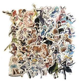 miếng dán sticker anine Sword Art Online trọn bộ 50 miếng-hình in rõ nét siêu đẹp
