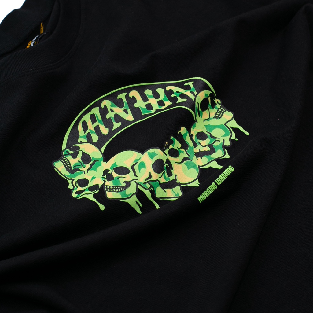 Áo thun Morning Warning Skull Ring - Đầu Lâu Nhẫn - Áo Thun Unisex Form Rộng Tay Lỡ Oversize Cotton 100% Local Brand