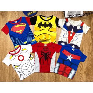 Bộ thun lạnh bé trai, đồ bộ cho bé siêu anh hùng áo choàng rời chất thoáng mát co giãn không nhão 7-11 kg Tomkids
