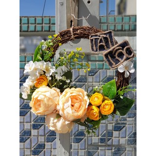 Vòng Hoa Tài Lộc Treo Cửa, Treo Tường Trang Trí Hoa Lụa Cao Cấp