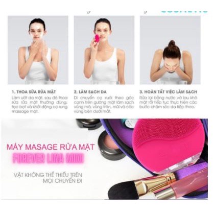 Máy Rửa Mặt Forever Lina Mini Fullbox Làm Sạch Sâu, Massage Giúp Da Hết Bụi Bẩn