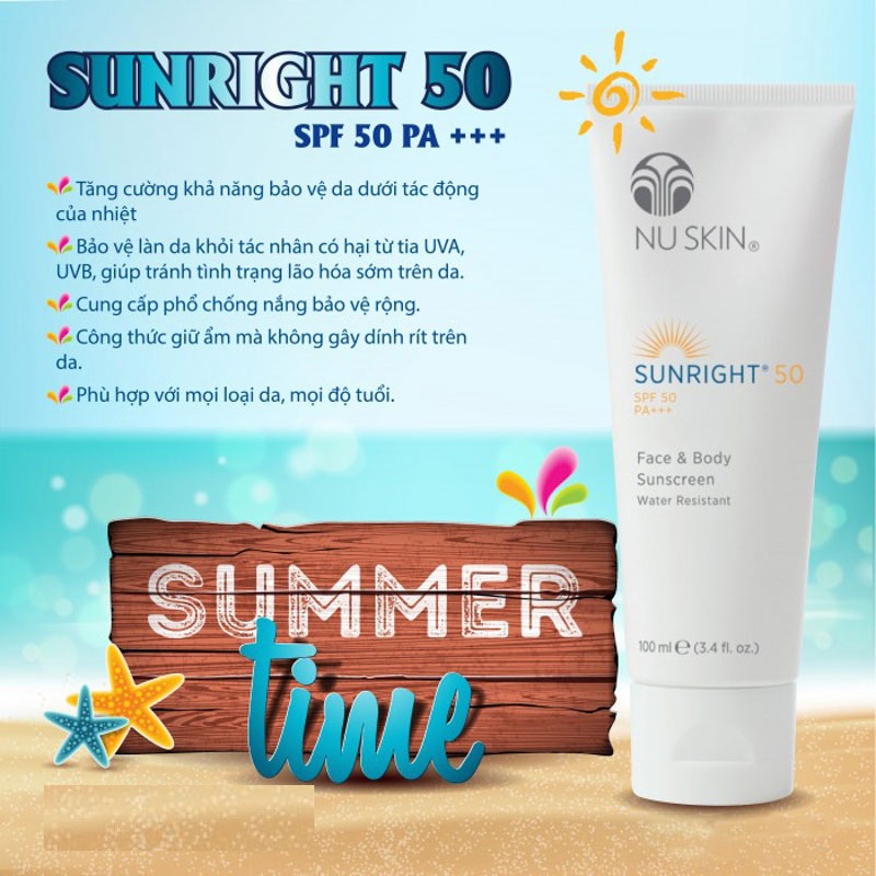 Kem chống nắng Nuskin Sunright 50 spf 50 pa ++