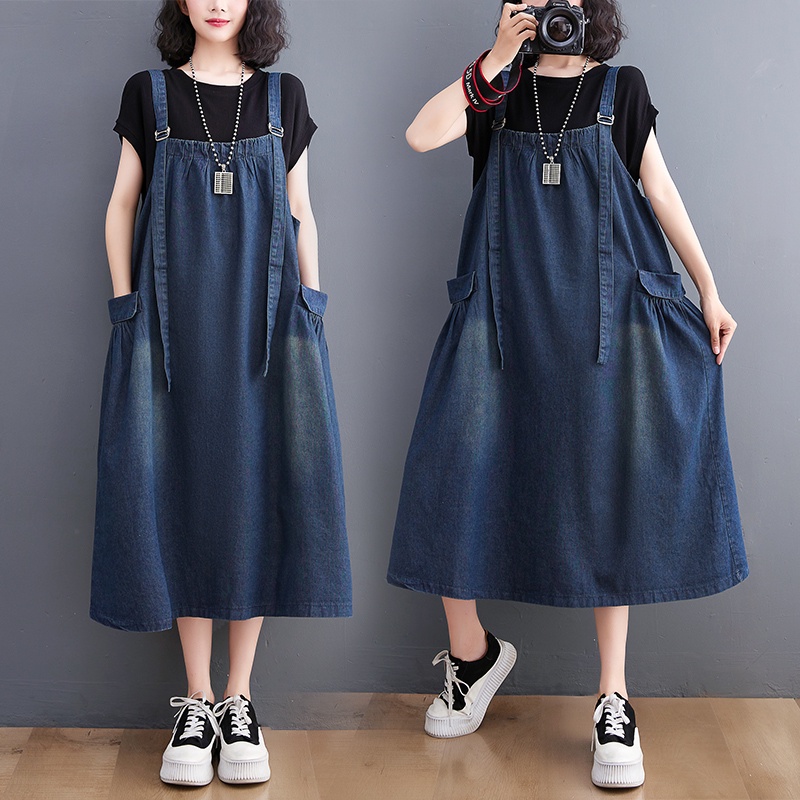 Đầm bigsize dáng rộng chất jean trẻ trung năng động(B25)