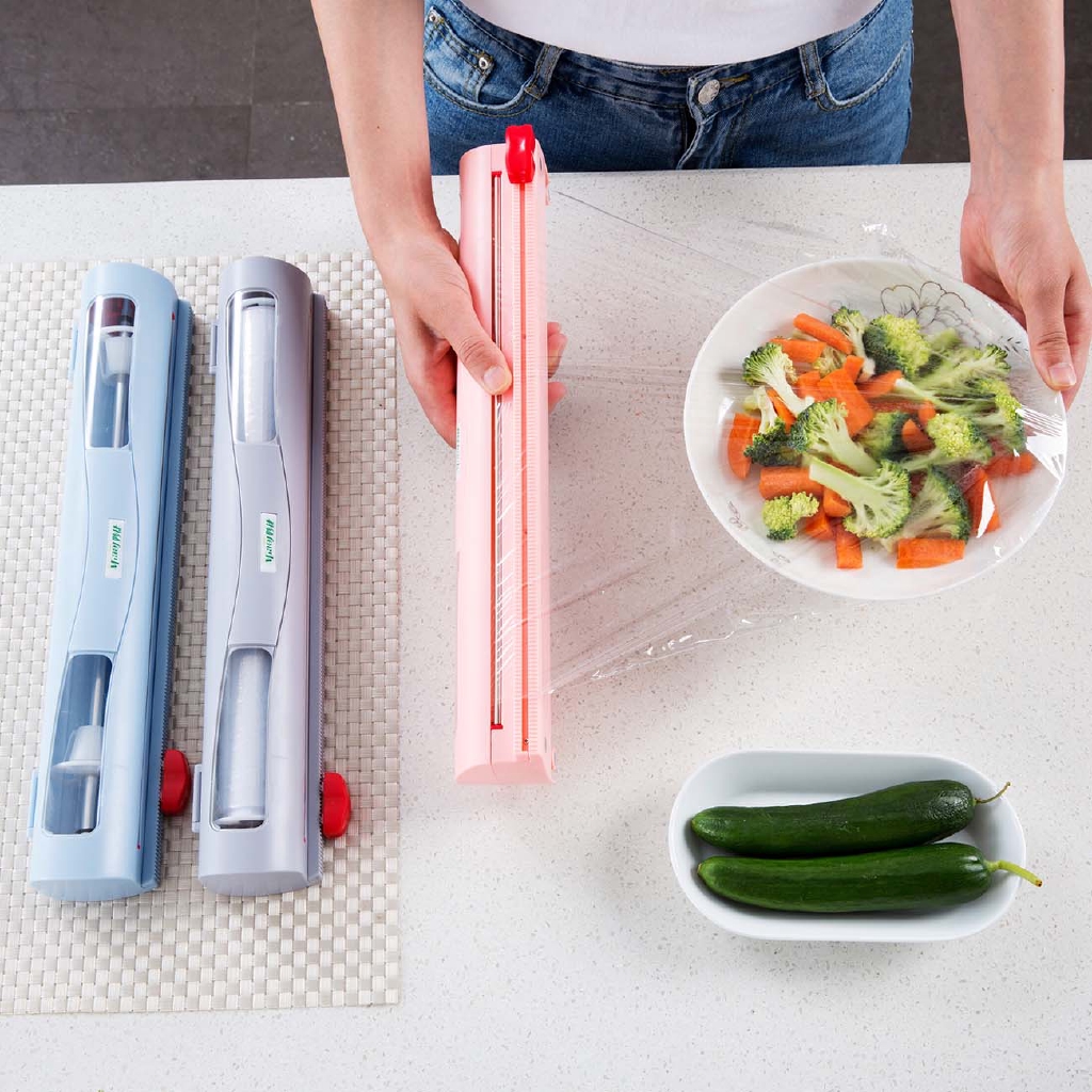 Cling Film Cutter (Send 1 Roll Cling Film) Creative Kitchen Practical Gadgets Plastic Wrap Dispensers
