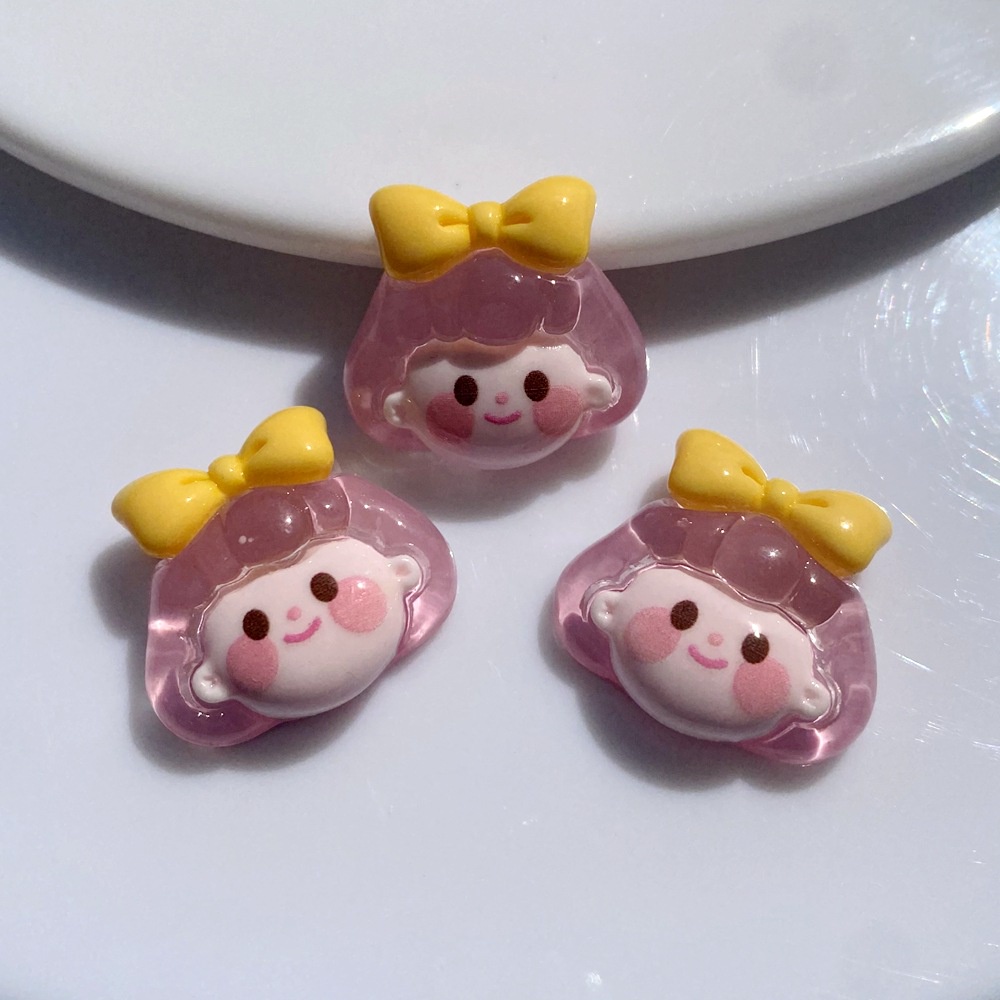 Set 10 Nơ Nhựa Dễ Thương Dùng Để Trang Trí Ốp Điện Thoại/ Dây Buộc Tóc DIY