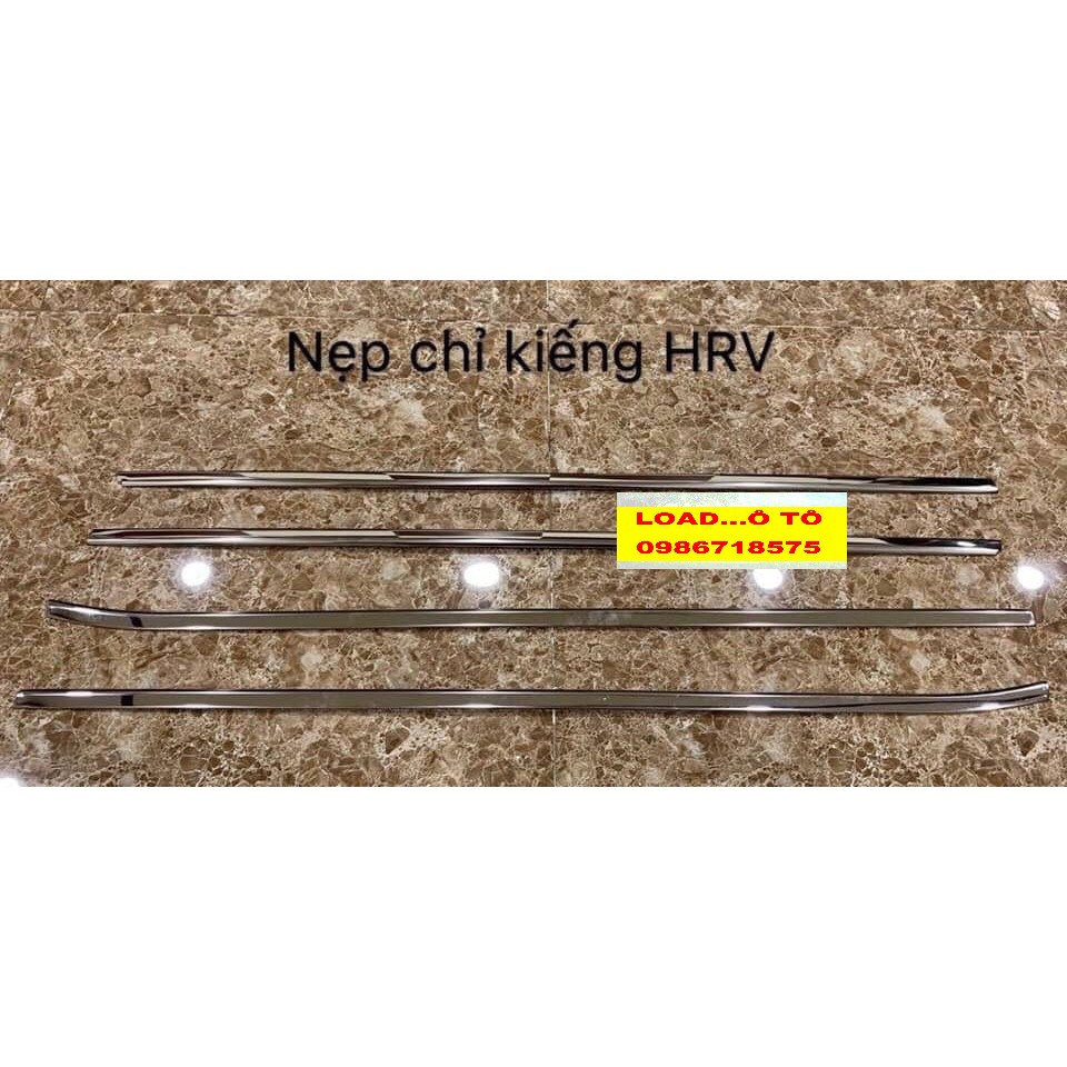 Bộ Nẹp Chân Kính, Cong Kính Xe Honda HRV 2022-2018 Mẫu Inox Cao Cấp