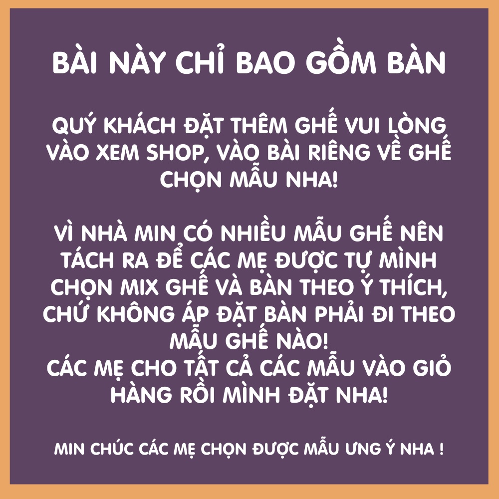 Bàn ghế gỗ học tập và chơi cho bé montessori từ 18 tháng đến 12 tuổi, 100% gỗ sồi, gỗ cao su, MDF nhập khẩu cao cấp!